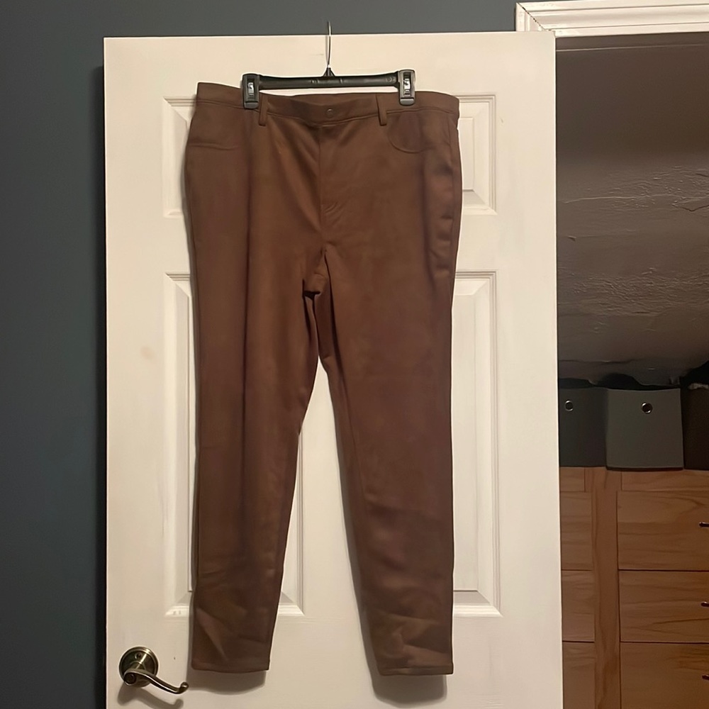 Womens XXL Tan Soft Pants with back Pockets